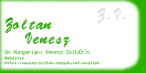 zoltan venesz business card